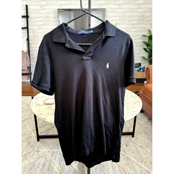 Polo Ralph Lauren Black The Iconic Mesh Polo Shirt Mens Size Medium - Picture 2 of 6